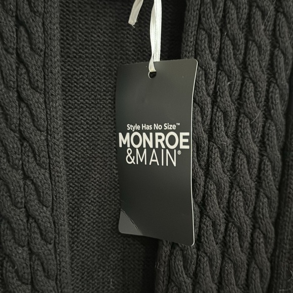 MONROE & MAIN Black Cardigan Sweater Jacket SZ S - Picture 3 of 6